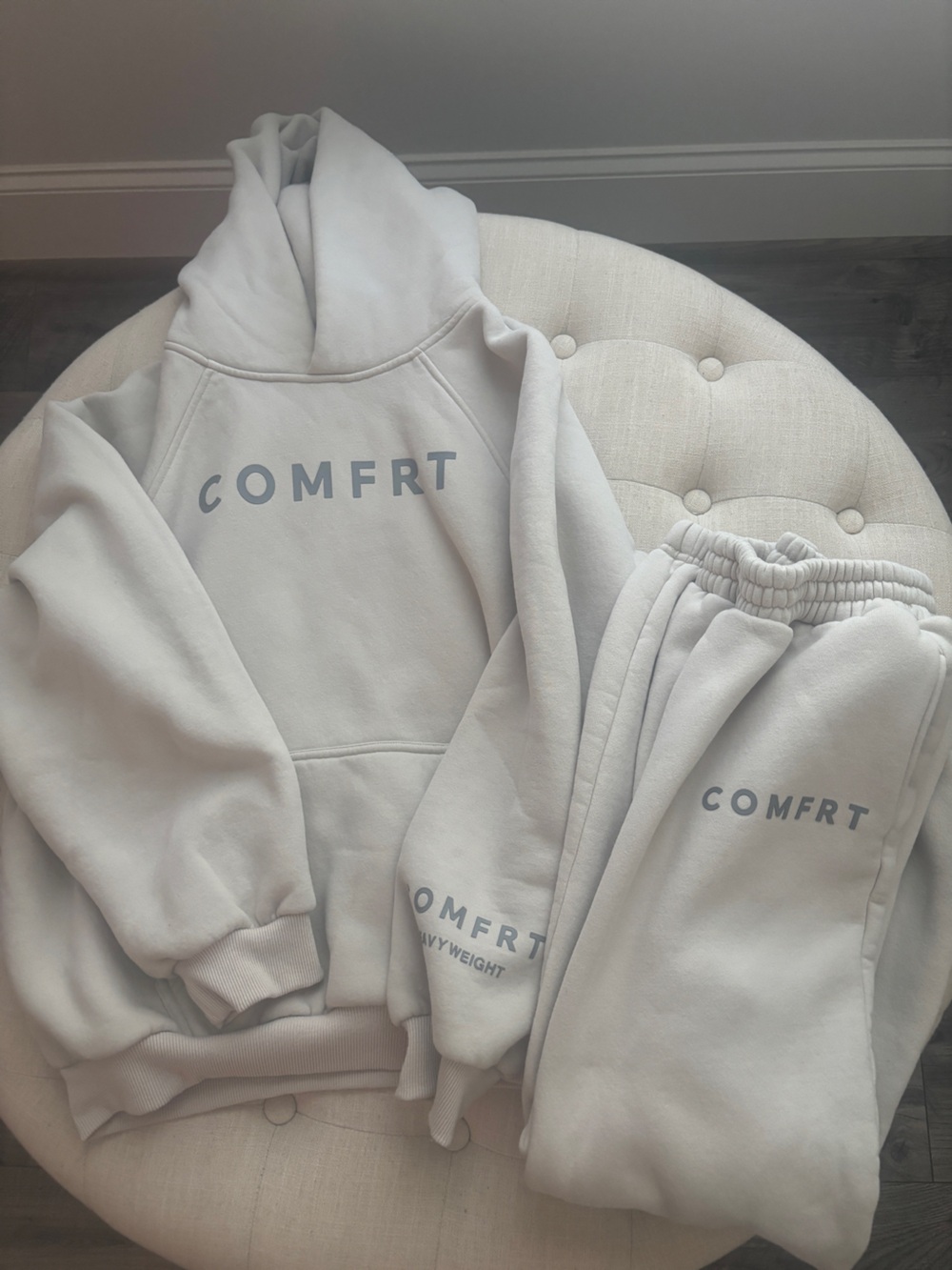 Women’s or kids (xl) Cream Cozy Fleece Jogger Sweatpants